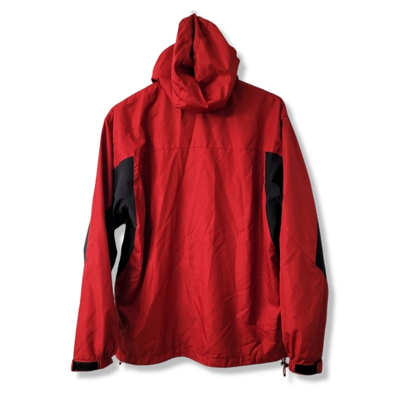 New Balance Mens Long Sleeve Hooded Full Zip Jacket M Red Black - Picture 2 of 8